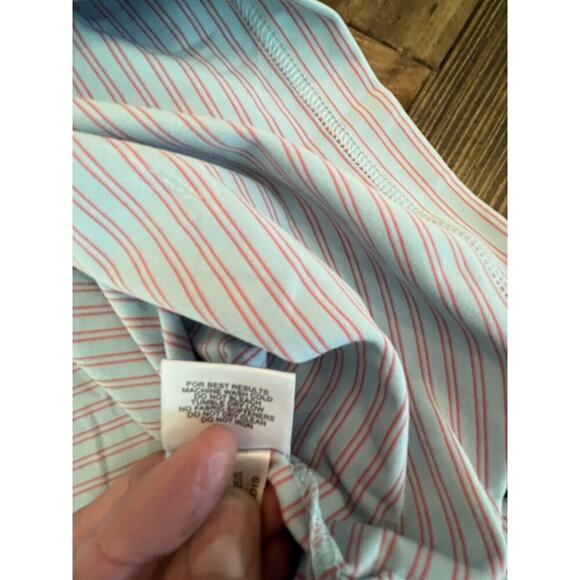 Peter Millar Summer Comfort Striped Golf Performance Polo Men XL Preppy Money - Picture 7 of 8
